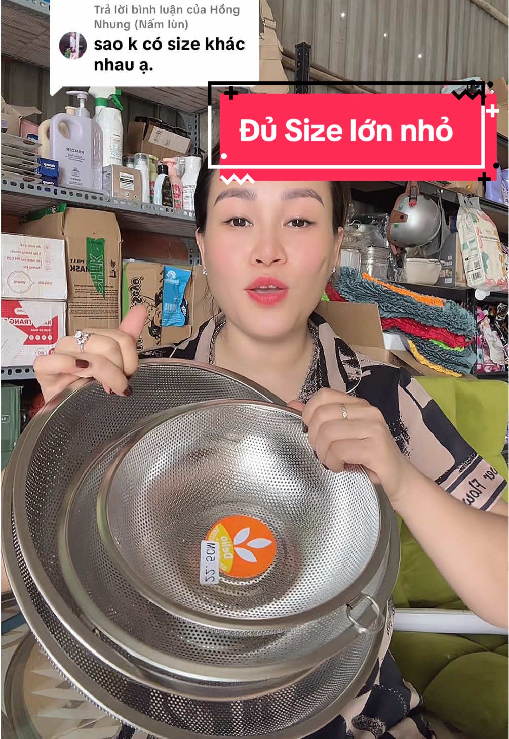 Trả lời @Hồng Nhung (Nấm lùn) #rổ #roinox #dungcunhabep #giadungtienich #kimphuong27294 