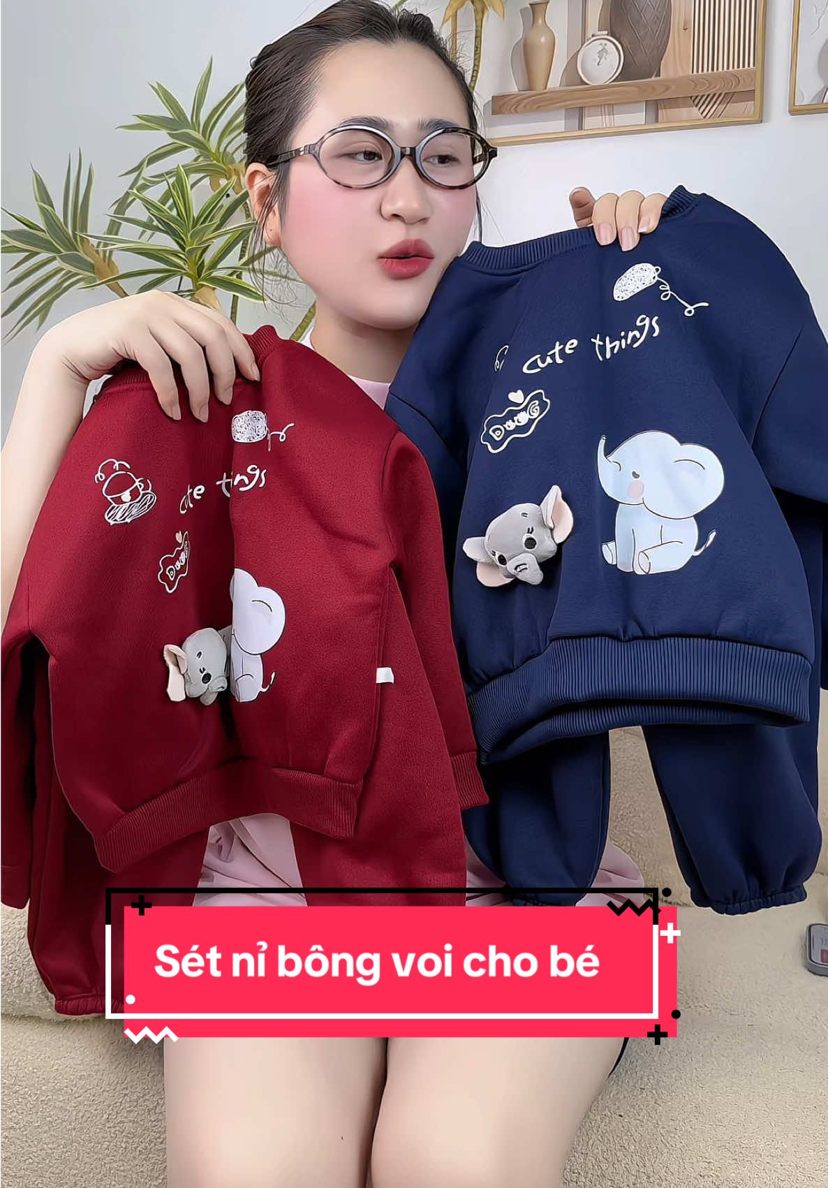 Sét nỉ bông chú voi cho bé 🥰#quanaotreem #thoitrangtreem #thoitrangthudongchobe #quanaothudongchobe #setnichobe 