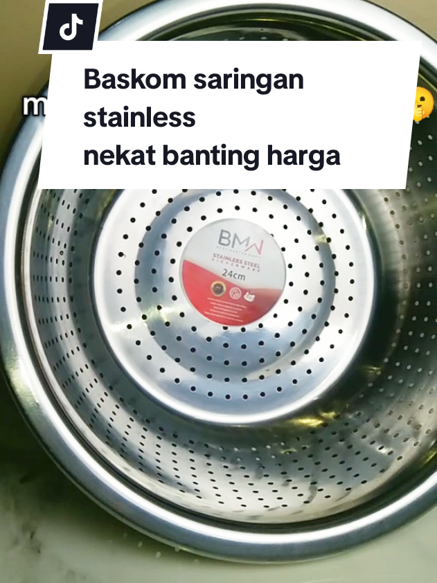 Baskom saringan stainless, bisa buat kukusan #baskom #baskomstainless #baskomsaringan #steamer 