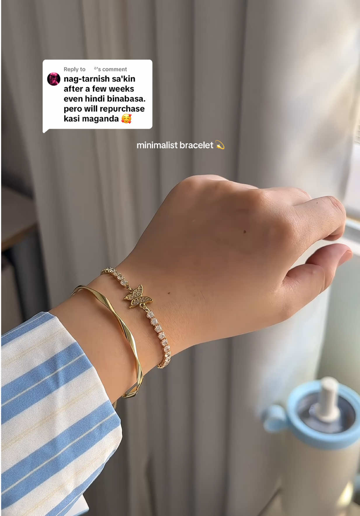 Replying to @️ ᵕ̈ minimalist bangle bracelet 💛
