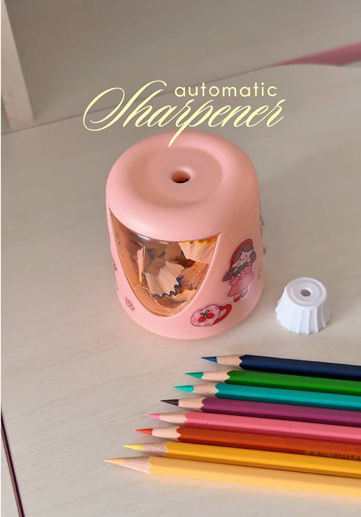 Ada automatic sharpener ni, nak asah pencil colour 48 pcs pun tak ada masalah dah 🤭 #automaticsharpener #sharpener #pengasahpensel 