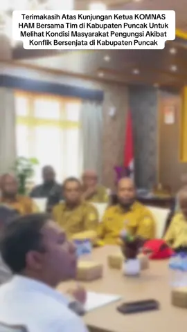 Terimakasih Atas Kunjungan Dari Ketua Komisi Nasional Hak Asasi Manusi (KOMNAS HAM ) Republik Indonesia Yang Sudah Hadir di Kabupaten Puncak Untuk Melihat Kondisi Pengungsi Akibat Konflik Bersenjata di Puncak, 14 Oktober 2025 #komnasham #puncak #papuatengah #gome #papuatiktok 