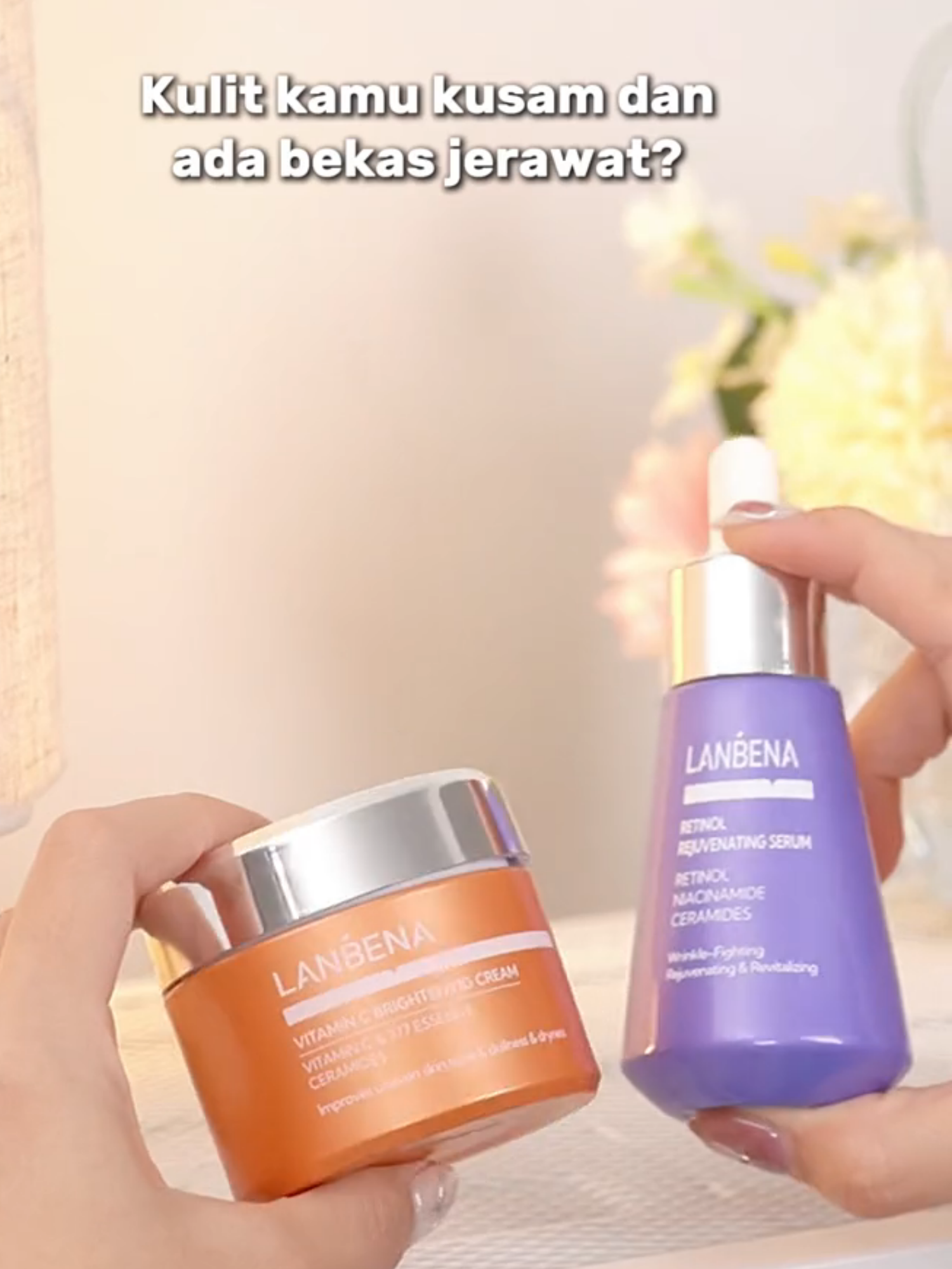 Vit C Moisturizer + Retinol Serum = Perfect Combination✨  Yuk cobain dua hacks ini #antiaging #moisturizer #retinol #retinolskincare #penuaandini #skincareroutine #lanbenaskincare #paydaysale #payday #410 #gajiansale