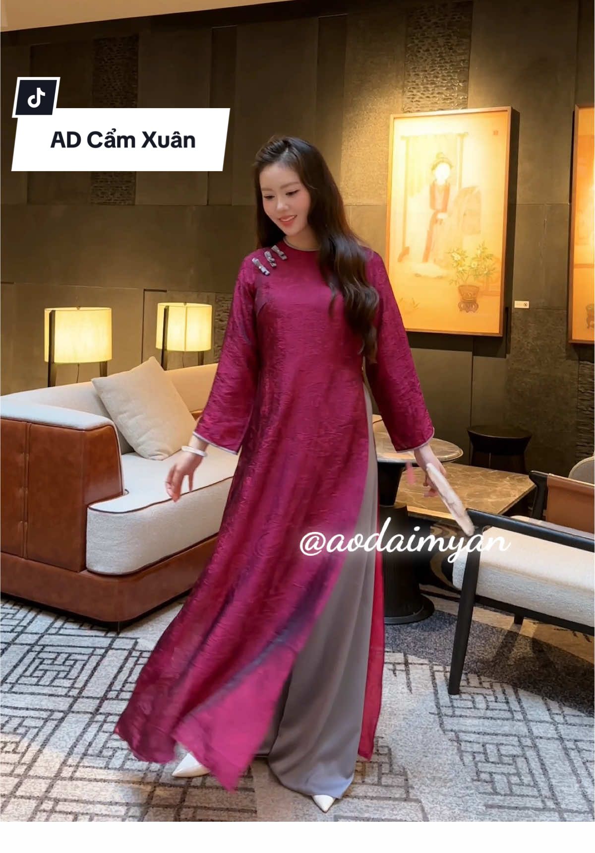 Cuối cùng cũng tìm được tone màu iu thích của năm nay rùi hẹ hẹ #aodaimyan #aodaigam #xuhuong #aodaitet2026 #fyp 