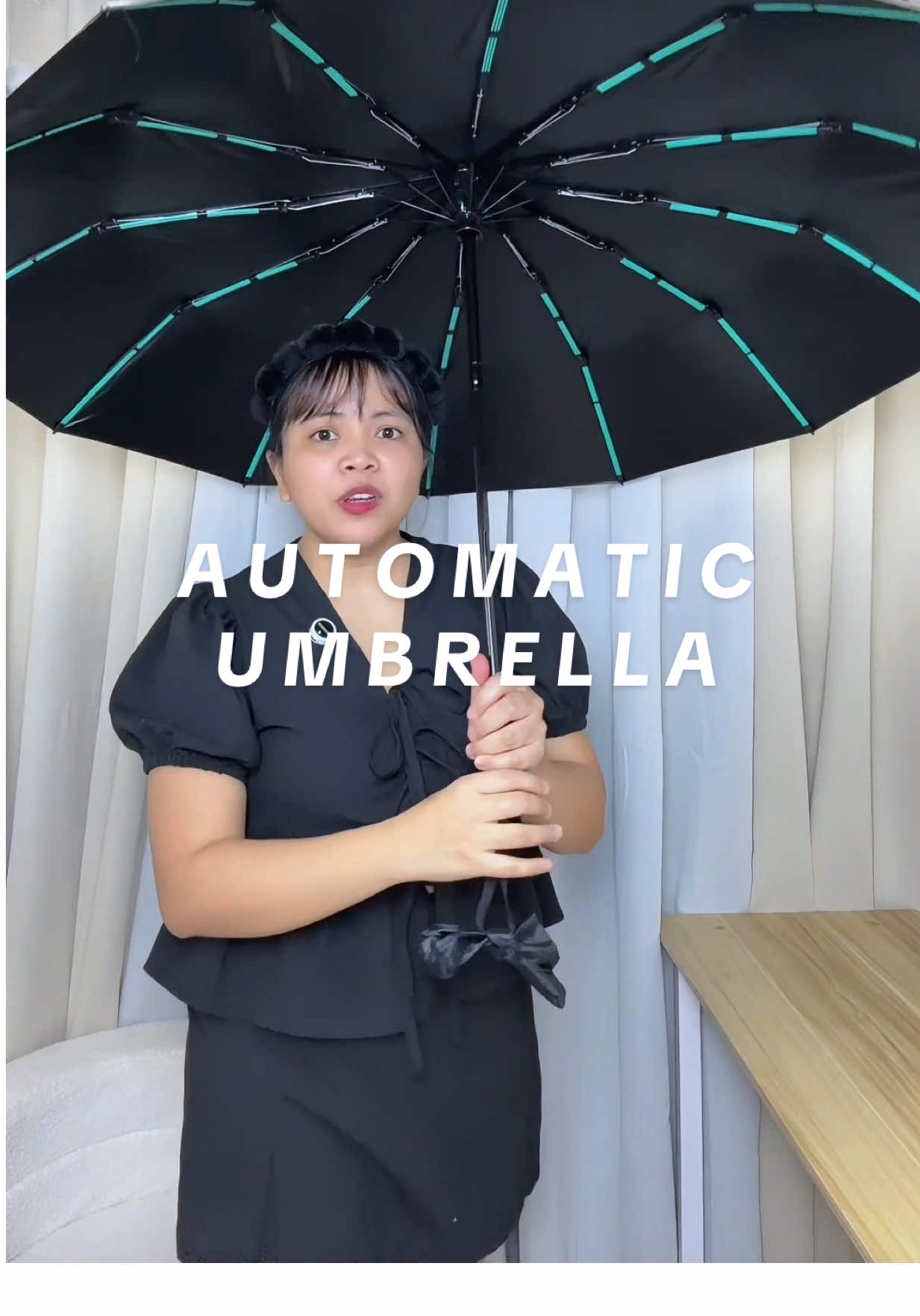Replying to @MONFINDS🥀 quality yet affordable automatic umbrella.  #umbrella #automaticumbrella #payong #24ribsumbrella #bigumbrella 