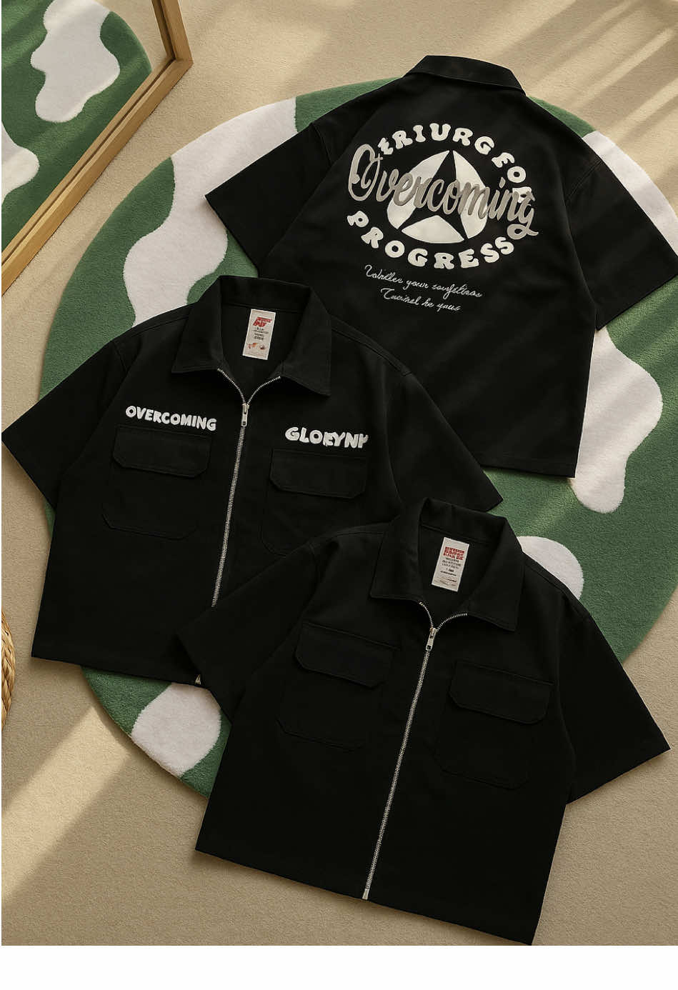 kameja Work Shirt Zipper Boxy 🤩💥🤩 #kameja #workshirt #zipper #boxy #fyp 