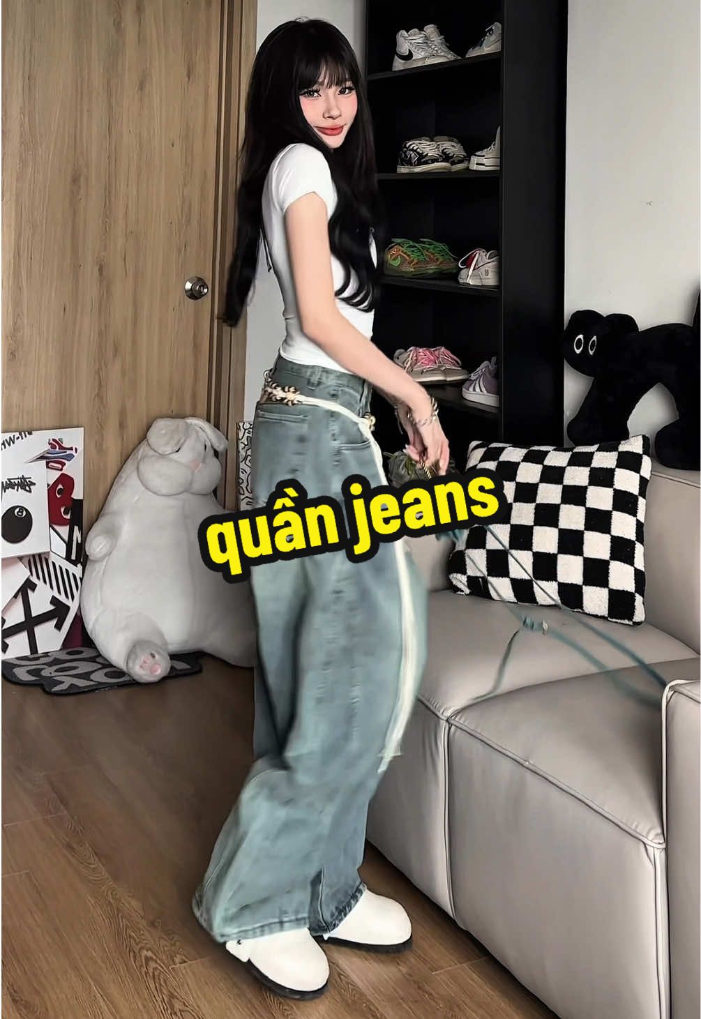 quần gì mà xinh thế này #ngthitien #quan #quanjeans 