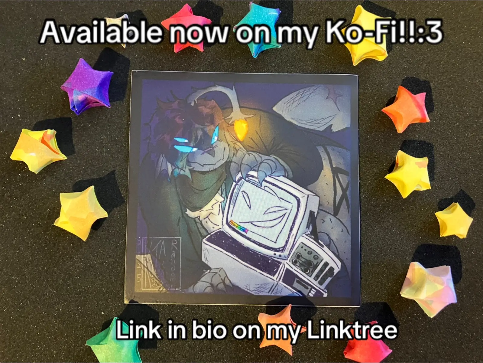 I finally got in my pack of 200 stickers that I’ve ordered a month ago and now they’re finally here for purchase! So if you’re interested of buying some, go visit my Kofi linked in my link tree that’s in my Bio :3! I plan to have more products and items available sometime soon but first imma be selling these stickers to see how sales go this time. . . #sebastiansolace #pressureroblox #painterpressure #digitalart #kofi