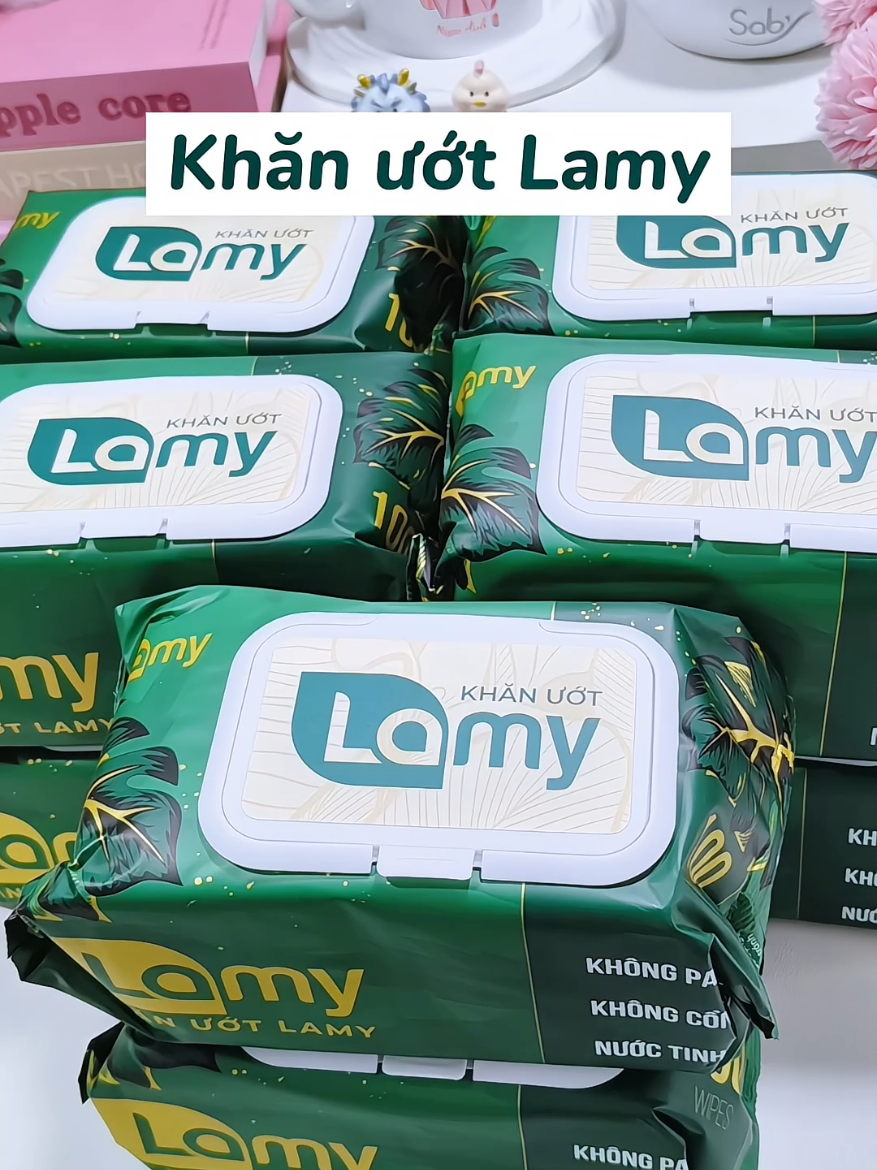Khăn ướt LAMY mềm mịn, không mùi, lau cho bé cực dịu nhẹ 👶 Dùng suốt ngày mà giá lại siêu hạt dẻ, mẹ bỉm nào cũng nên thủ sẵn vài gói 💕 #lamy #khanuotlamy #khanuotchobe #khanuotkhongmui #khanuot 