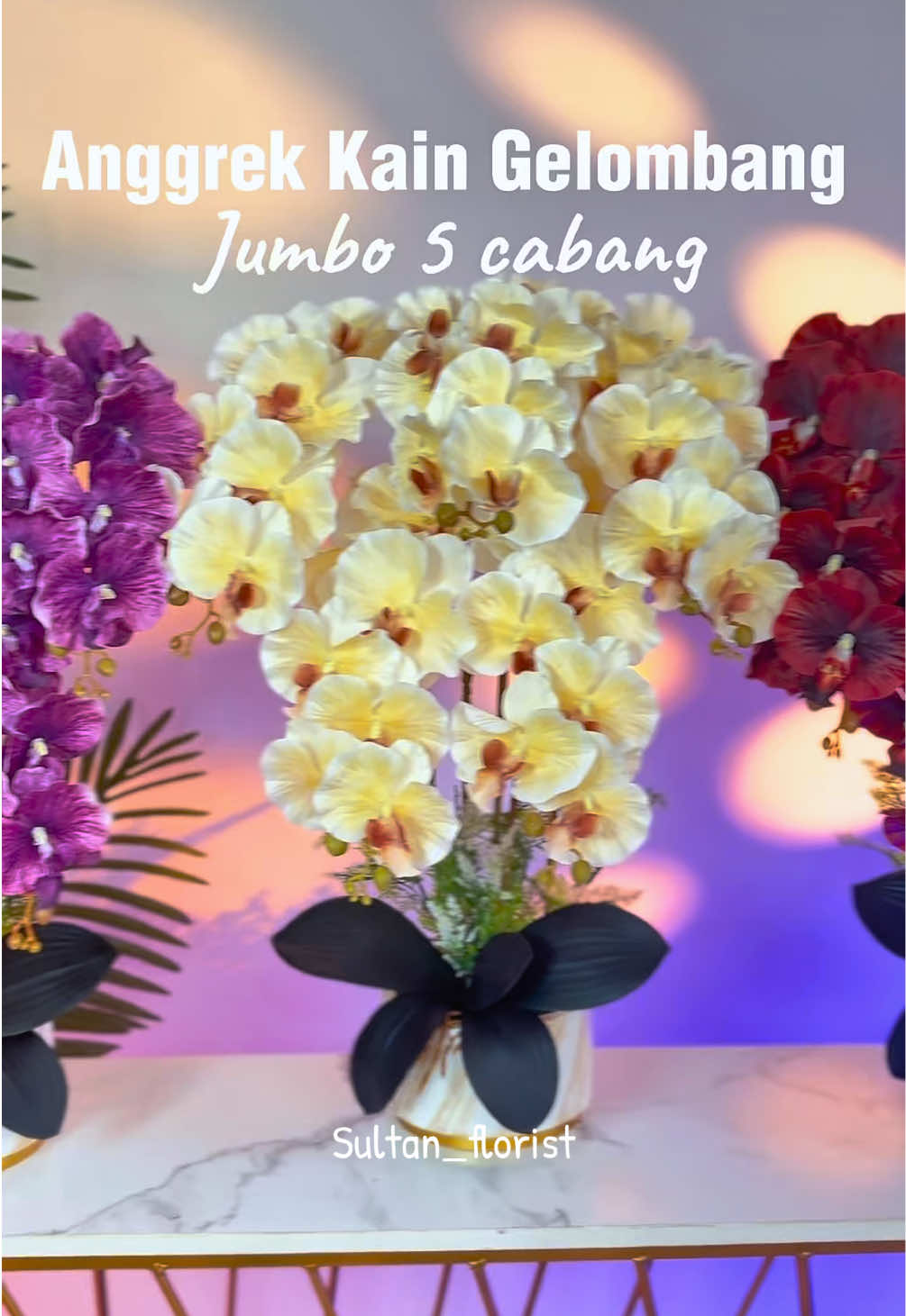 Yang kemarin kehabisan sekarang sudah ready lagi ya😍 buruan co sekarang di live🥰 #sultanflorist #bungahias #bungaartificial #anggrek #diskontiktokshop 