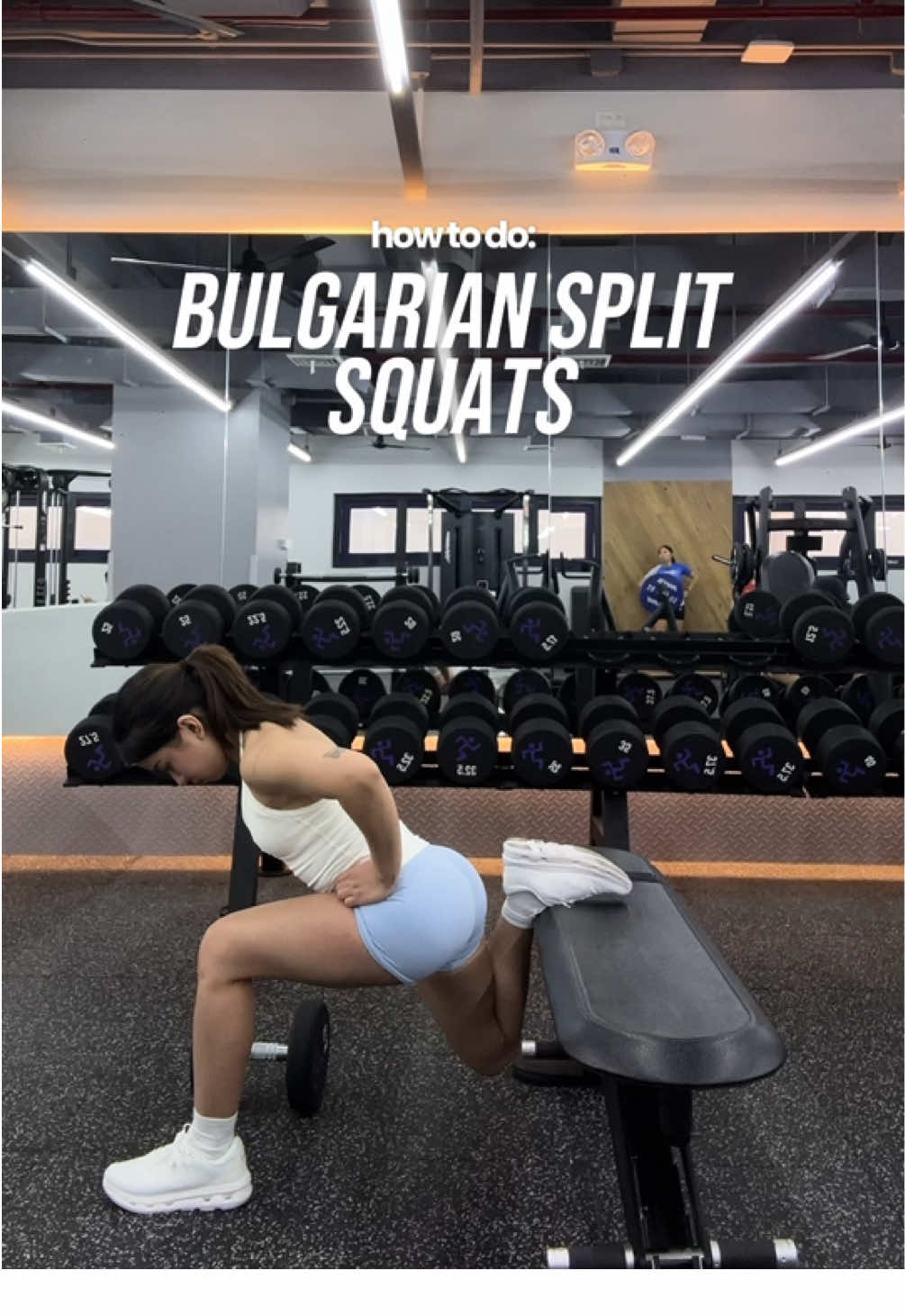 AAAAAHH back with another tutorial after such a long time 🥹💗 #gym #bulgariansplitsquat #GymTok 