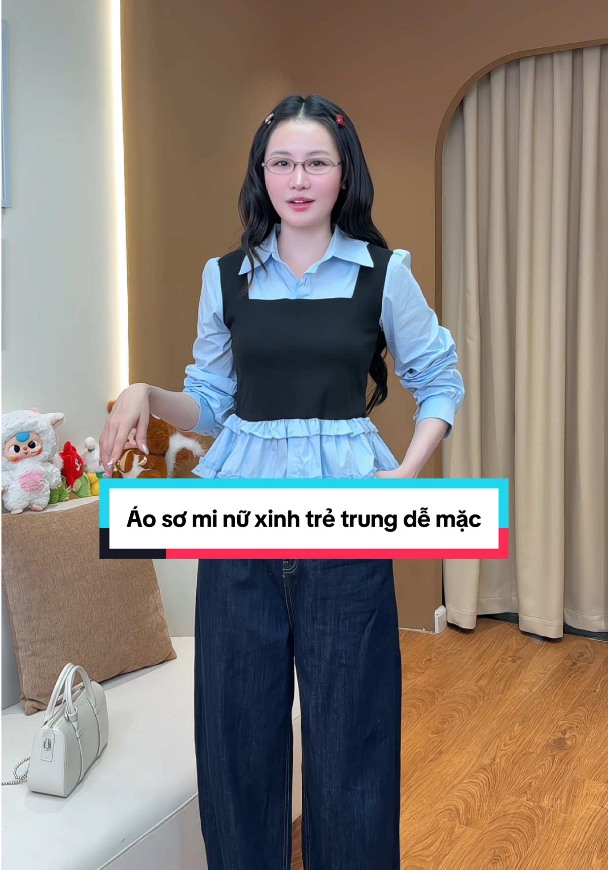 Áo sơ mi nữ xinh iu trẻ trung dễ mặc nè #xuhuong #aocongso #aosomi #phoidoxinh #aonuxinh 