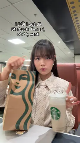 Strabucks sai, có 2 ly nước, uống ngày 3 ly oải chè lun #meomaylanh #viral #dailyvlog #worklife #tiktokviral 