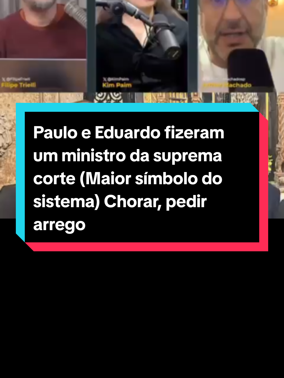 Paulo e Eduardo fizeram um ministro da suprema corte (Maior símbolo do sistema) Chorar, pedir arrego e se autoimpitimar.. Maior ação feita pela direita da nossa historia..  Colocaram o sistema de joelhos #jornalismo #noticias #mensagem #geopolítica #politica 