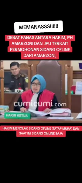 DEBAT PANAS ANTARA HAKIM, PENGACARA AMARZONI DAN JAKSA #sidangamarzoni #amarzoni #ammarzoni #nikitamirzanimawardi_17 #nusakambangan 