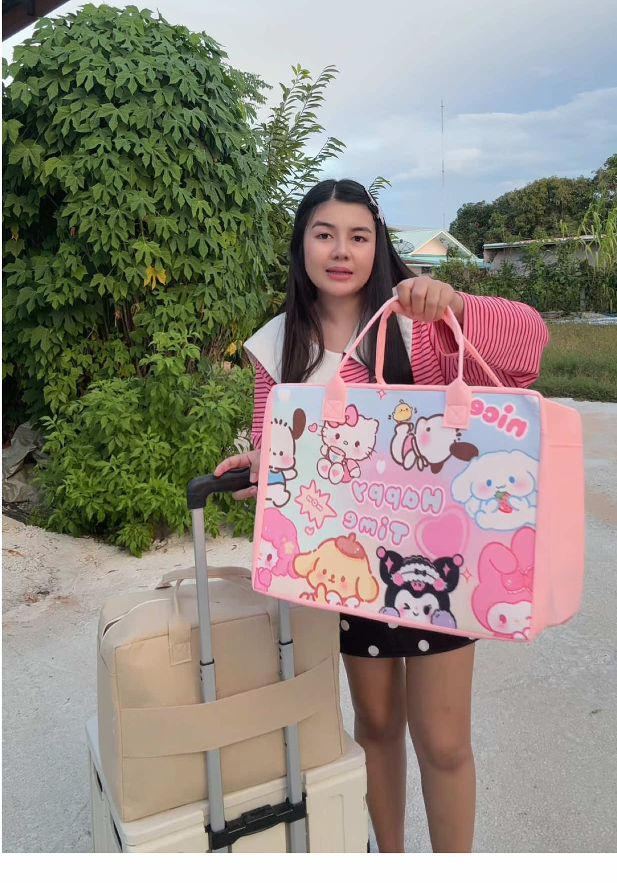 กระเป๋าเสริมเดินทางลายน่ารักมากกก😱🐰 #กระเป๋าเสริมเดินทาง #กระเป๋าเดินทาง #กระเป๋าใส่เสื้อผ้า #กระเป๋าใส่เสื้อผ้ากระเป๋าเดินทางแบบถือ #กระเป๋าน่ารักๆ 