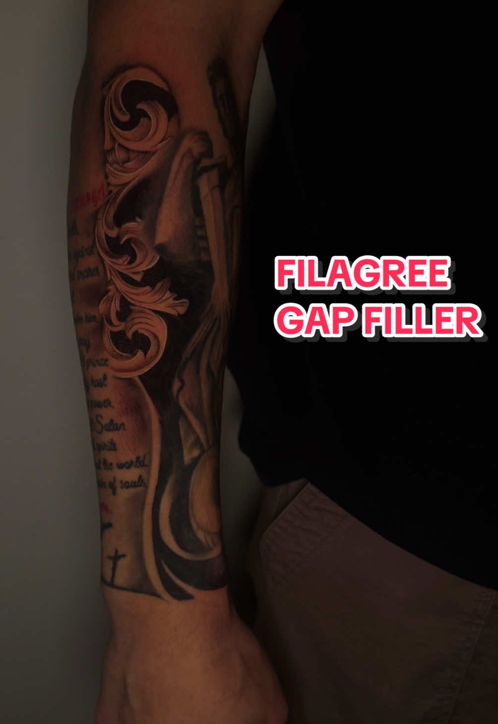 Check out this filagree gap filler! ✍🏻 ##tattoos##arizona##fyp##foryoupage##filagreetattoo