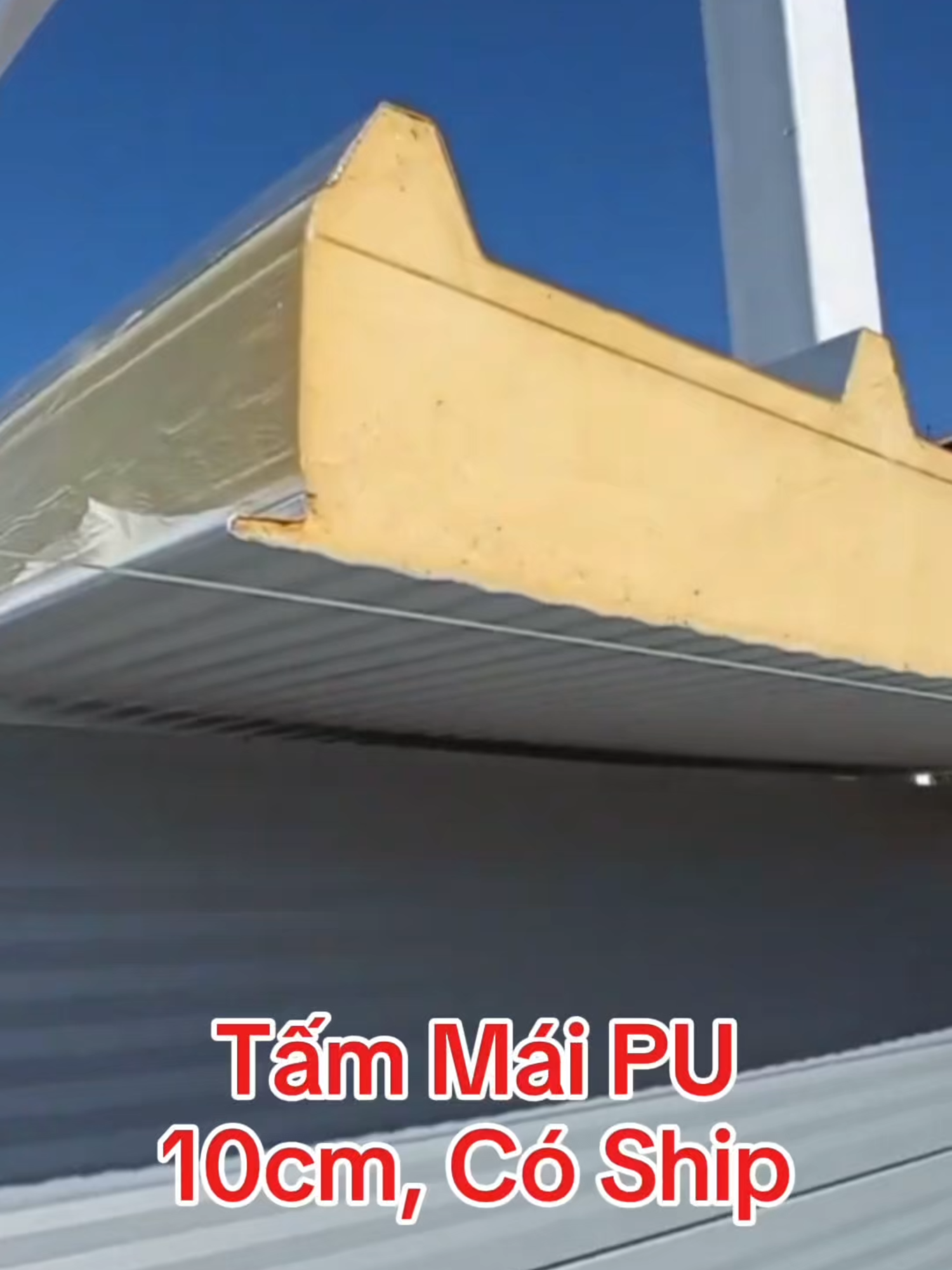Tấm Mái PU 10cm, Có Ship #panel #pu #panelcachnhiet #chongnongmaiton #cachnhietthinhphat