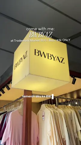 Stopped by @BWBYAZ at @trademarkmarket Bandungand they’re serving all the chic & comfy looks 🖤 Catch them at TSM, 23–26 Oct 2025, before it’s gone 👀✨ #TrademarkMarketBandung #BandungEvent #LocalBrand #foryou #fyp 