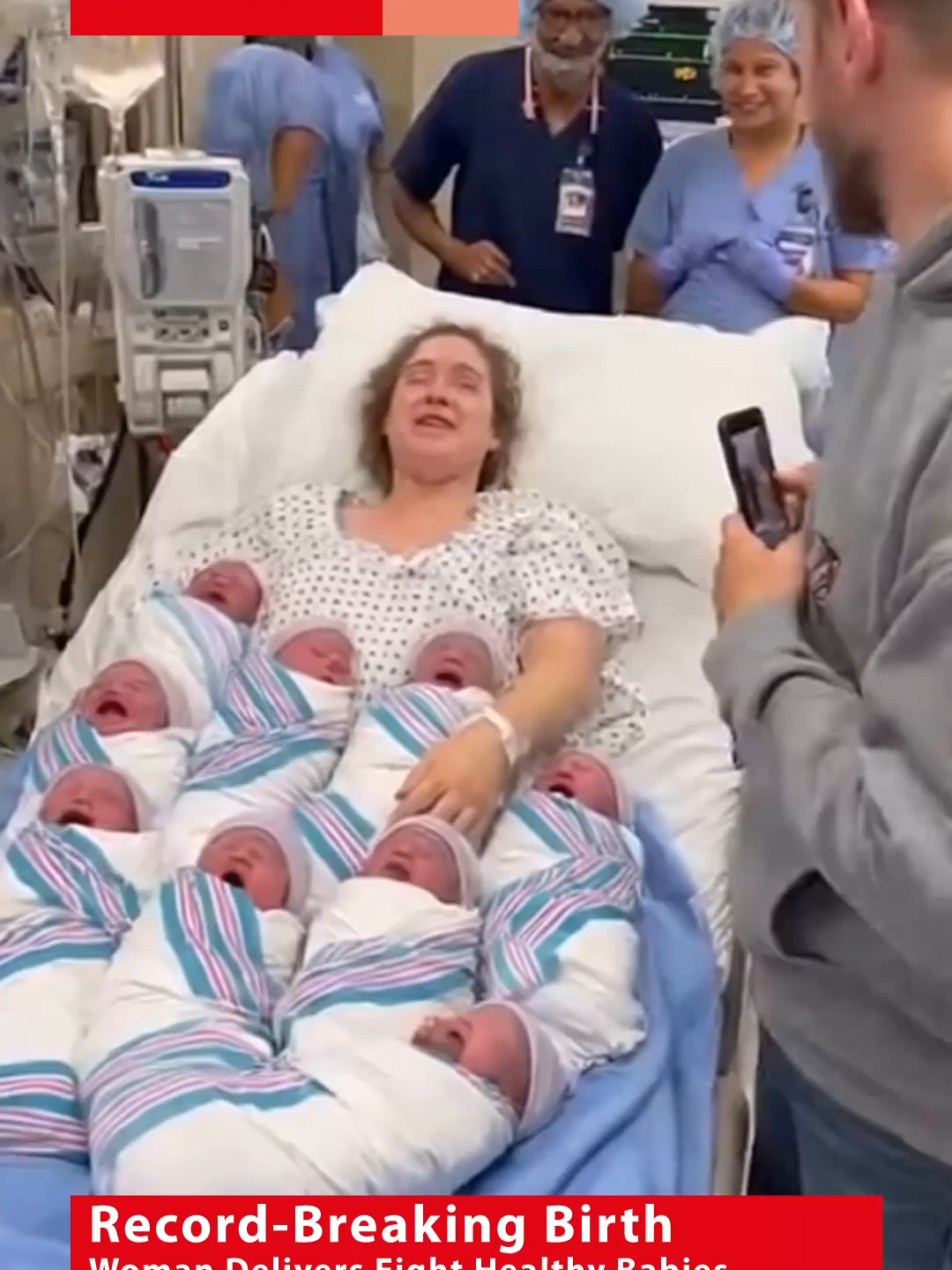 Record-Breaking Birth: Woman Delivers Eight Healthy Babies in One Extraordinary Night In what doctors are calling a medical miracle, a woman at St. Mary’s Hospital gave birth to eight babies — all healthy and stable — in a single delivery. The event left medical staff and the family in disbelief, with the father describing the moment as ‘the most shocking and beautiful chaos I’ve ever seen.’ Footage filmed on a smartphone inside the delivery room has gone viral worldwide, capturing the family’s astonished reactions and heartfelt joy. #BabySurprise, #HospitalVibes, #FamilyComedy, #FunnyParents, #BabyBoom, #MomLife, #DadInShock, #UnexpectedMoments, #ViralBirth, #RealLifeSketch, #ComedyShort, #ParentLife, #AmateurFootage, #SmartphoneVideo, #UnbelievableScene#unbelievable , #deliveryroom, #delivery, #Love, #newborn, #nursery, #babyboy, #babygirl, #bebe, #babytiktok , #newbornbaby , #newbornbabies , newborns, #fyp Note: AI generated content