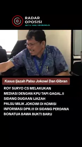 ROY SURYO CS MELAKUKAN  MEDIASI DENGAN KPU TAPI GAGAL.!! SIDANG DUGAAN IJAZAH  PALSU MILIK JOKOWI DI KOMISI INFORMASI DPR.!!! DI SIDANG PERDANA BONATUA BAWA BUKTI BARU #ijazahpalsu #jokowi #gibran #kpu #roysuryo 