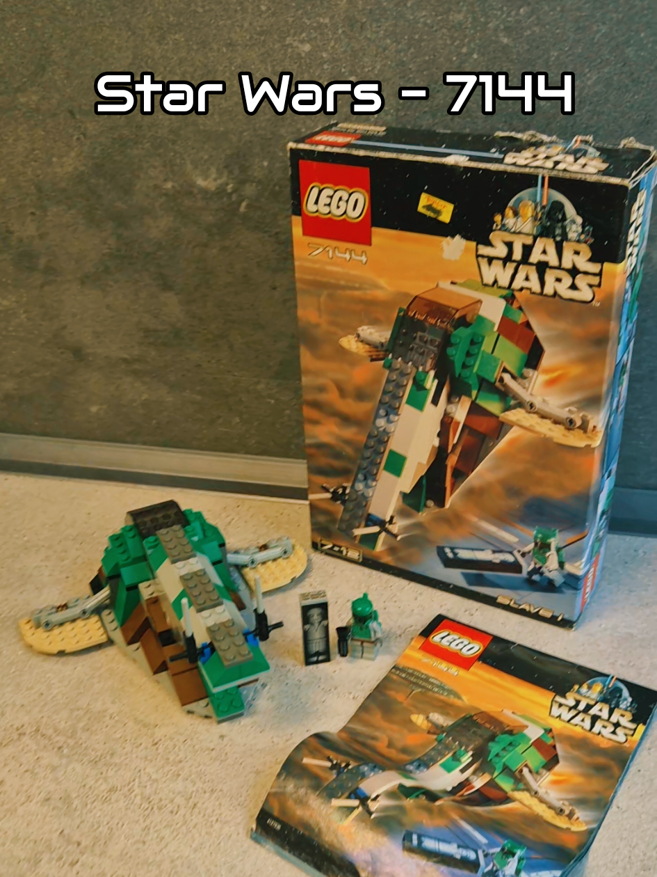 A legelső Salve 1, a legelső Boba Fett, a legelső Han Solo karbonitba fagyasztva, dobozzal, leírással, hiánytalanul....mit lehet erre mondani? Gyönyörű!😍 #kockagalaxis #legostarwars #7144 #slave1 #2000 