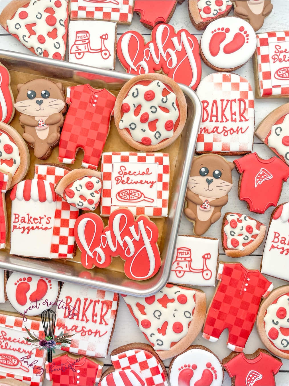 Only a few months behind on posting content 🫠 #sweetcreativitybakingboutique #baby #pizza #pizzacookie #dessert 