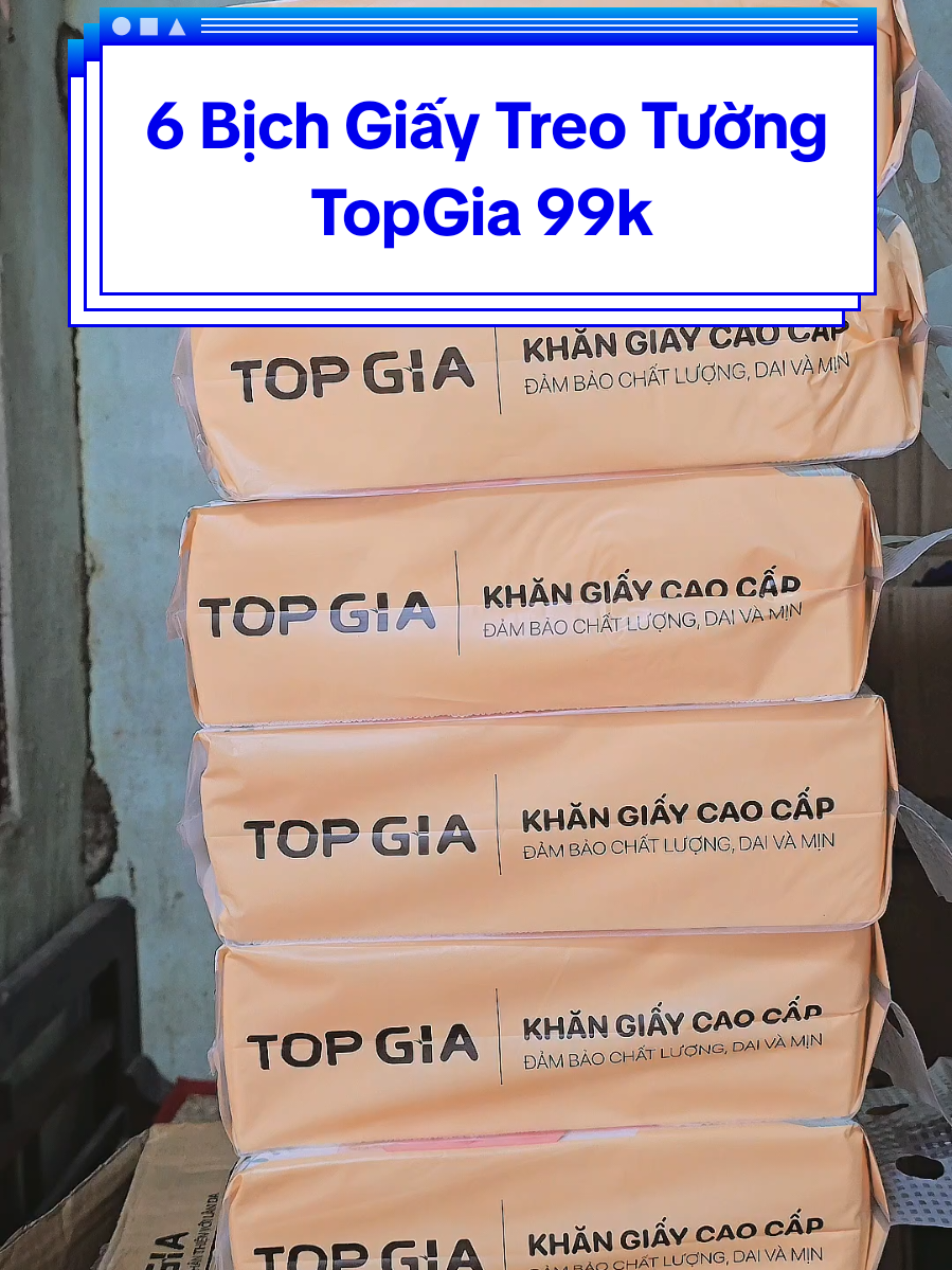 Combo 6 Bịch Giấy Treo Tường TopGia Tiểu Hạ, Giấy DAI 4 Lớp Nha Cả Nhà #kimnganshopping #giaytreotuong #giaytreotuongtienloi #giaytreotuongtopgia #khangiay 