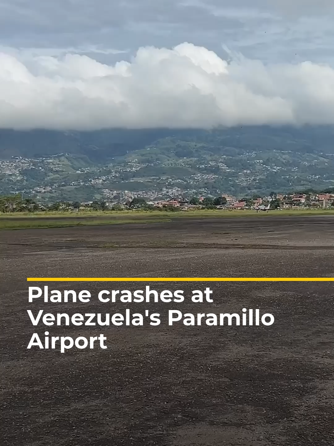 Video captures the moment an aircraft crashed to the ground shortly after takeoff from Venezuela’s Paramillo Airport, killing two people. #news