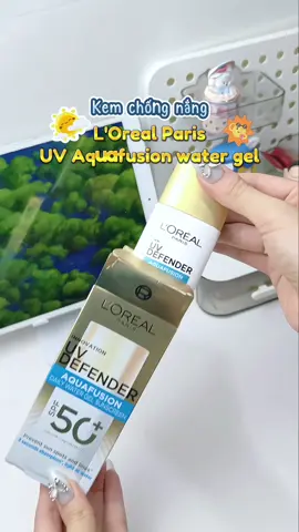 Kem chống nắng L’Oréal Paris UV Aquafusion Water Gel #skincare #chongnangwatergel #hợptáccùnglorealparis 