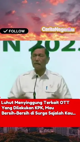 Luhut Binsar Pandjaitan, bicara soal fungsi KPK dalam pemberantasan korupsi. Menurut dia, pemberantasan korupsi tidak hanya penindakan. Justru, kata Luhut, penindakan itu merupakan upaya terakhir. Bahkan, ia menilai pemikiran yang ingin KPK selalu melakukan penangkapan atau OTT merupakan pemikiran yang kampungan.  #beritatiktok #viralvideo #videoviralitiktok #berandatiktok #videoviral 
