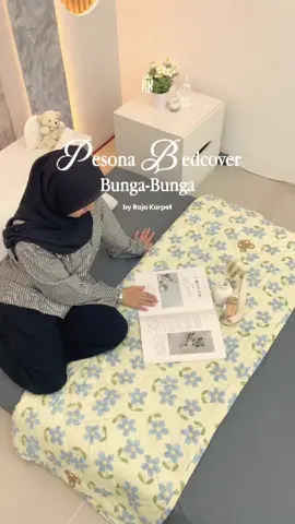 Motif bunga-bunga bikin nuansa kamar lebih segar 🌸🌻 #rajakarpet #spreiaesthetic #bedding #juarakonten #foryou 