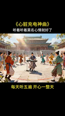 心脏最喜欢的神曲来了，每天听五遍，开心一整天。 #五音疗愈 #古人的智慧 #养生就是养健康 #五脏六腑歌曲 #即梦AI