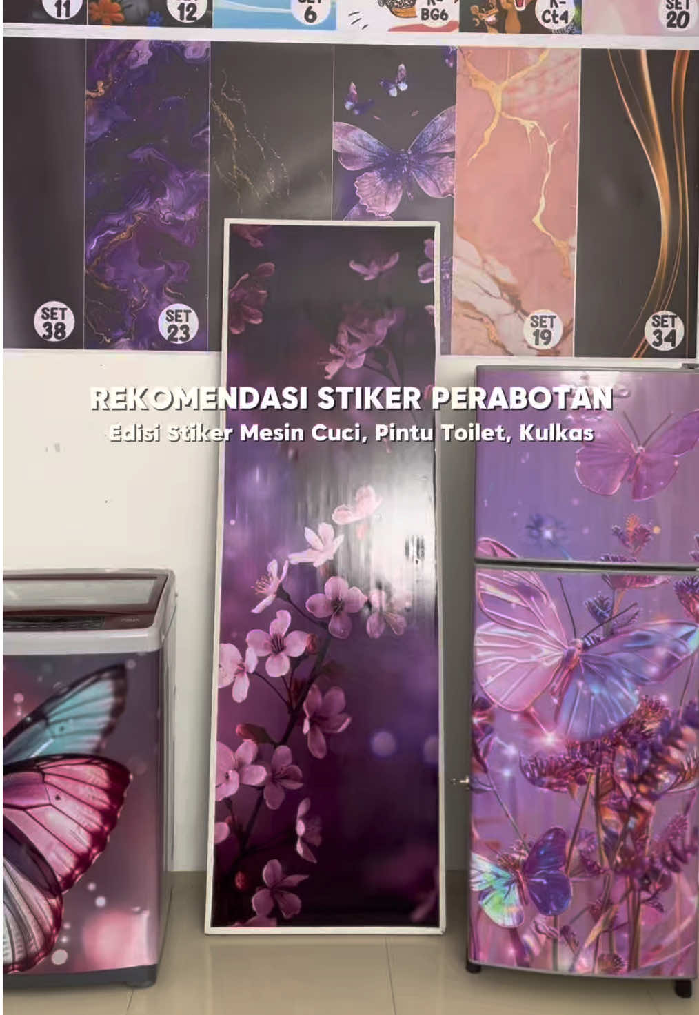 Tampilan perabotan jadi lebih menarik😍🫶🏻 #mel #StikerPerabotan #StikerMurah #StikerPintuToilet #StikerKulkas 