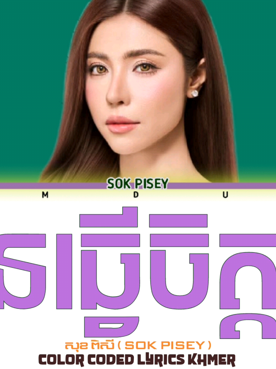 សុខ ពិសី ' បើអូនធ្វើចិត្តបាន ' SOK PISEY Lyrics (Color Coded Lyrics) TEASER  #បើអូនធ្វើចិត្តបាន#សុខពិសី#SOKPISEY#TEASER#PhkaRomduolLYRICS @9999pisey 