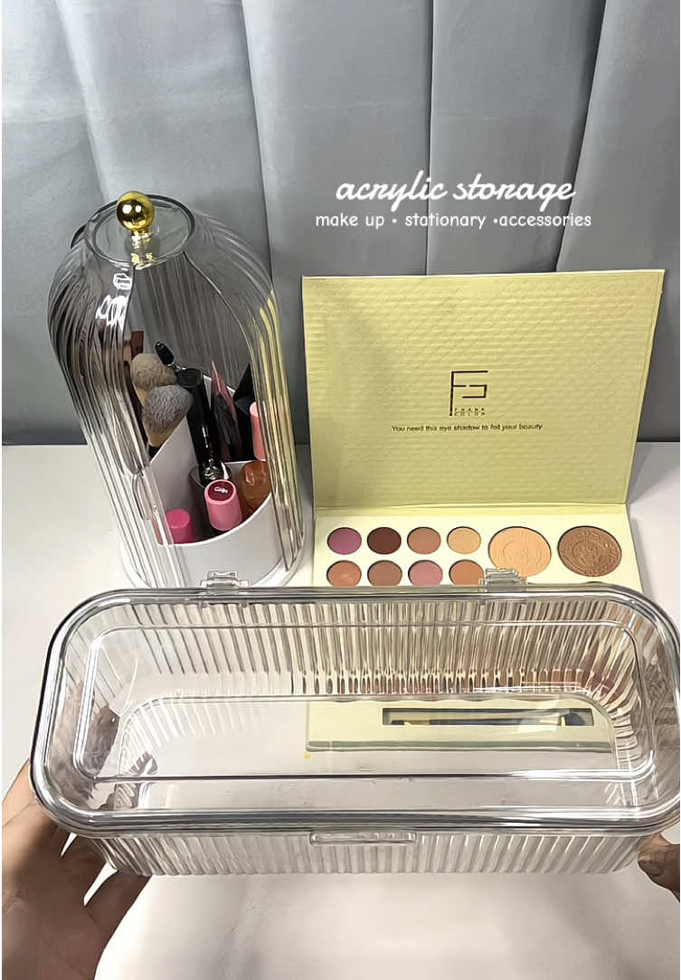 Transparent acrylic storage box✨  #storage #makeupstorage #acrylicstorage #storagebox #organizer 