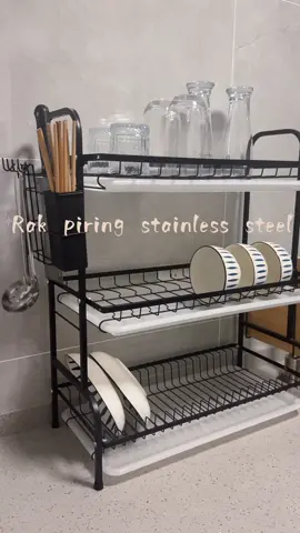 Rak piring stainless steel, penolong yang baik untuk penyimpanan dapur👍#rakpiringdapur #rak #rakpiring #rakpiringsusun3 #rakpiringmurah 