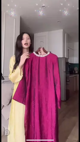 Áo Dài Tết Cách Tân Dáng Suông #thoitrangnu #xuhuong #aodaitet #aodaicachtan #aodaidangsuong 