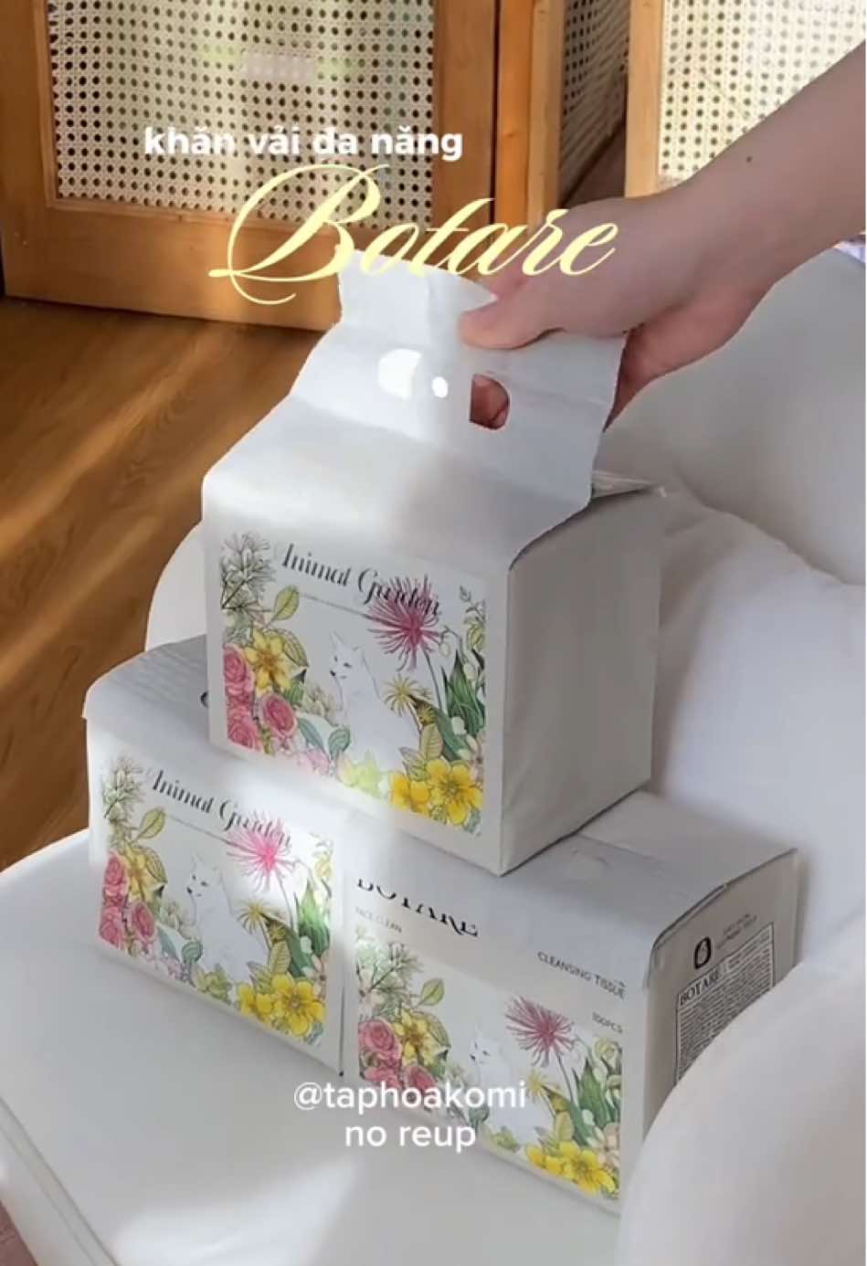 Dùng em này lau mặt là chân ái lun đó các mom 👍 #botare #khanlaudanang #khanlaumat1lan #taphoakomi #unboxing 