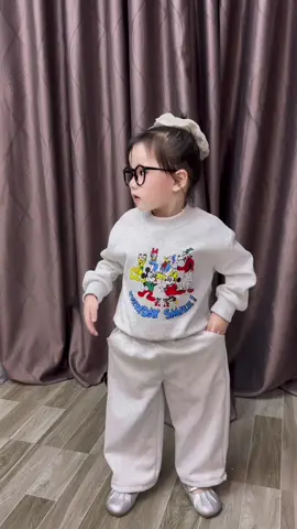 Set bộ nỉ 2 da cổ tròn in hình cho bé #bonichobe 