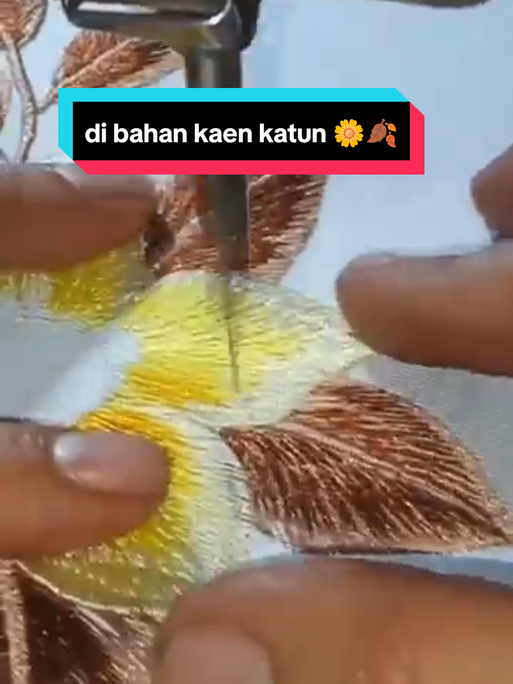 proses bordir manual di bahan kaen katun 🌼🍂 #embroidery #sewingtiktok #pyf #pyfffffffffffffffffffffffffffffffff #pyfツ 