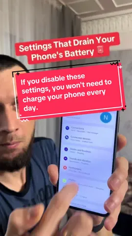 Settings That Drain Your Phone's Battery 🪫 If you disable these settings, you won't need to charge your phone every day #settings #phone 