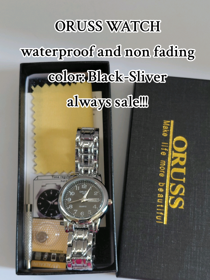 WOMEN'S ORUSS WATCH in Silver- Black ganda talaga #orusswatch #watches #women #trendingnow #fyp 
