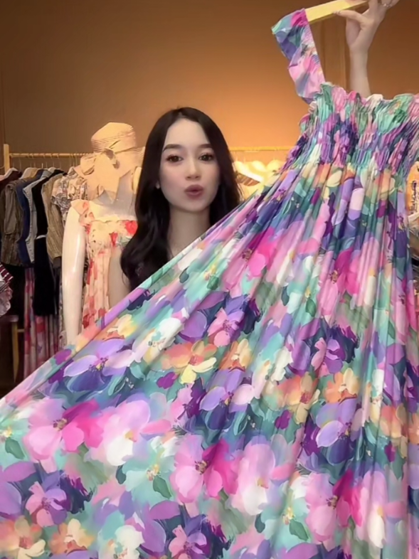 MARION LONG Dress Motif Bumil Busui Panjang Rayon Viscose Premium #dress #longdress #dressmotif #dressrayon #dressmurah 