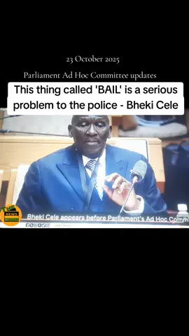 Bheki Cele laments, 'BAIL is a mess', citing magistrates giving bails to hard core criminals giving example of accused no 5, Ntuli, in the ongoing Senzo Meyiwa case. Bheki Cele is today appearing I the Parliament Ad Hoc Committee  #AdHoc #Parliament #Court #SouthAfrica 