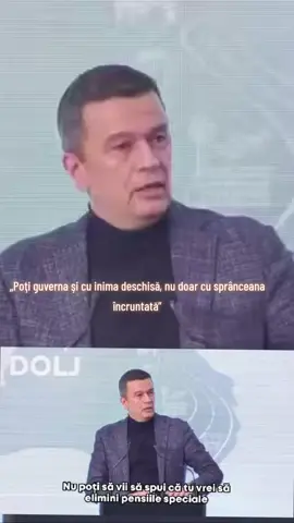 Sorin Grindeanu l-a atacat, din nou, pe premierul Ilie Bolojan, după ce acesta a refuzat propunerea PSD pentru reforma pensiilor speciale ale magistraților. Șeful interimar al PSD a fost la Craiova, la conferința extraordinară a PSD Dolj, unde colegii săi au votat să-l susțină pentru funcția de președinte al partidului. Acestora, Sorin Grindeanu le-a spus că PSD trebuie să demonstreze că „poţi guverna şi cu inima deschisă, nu doar cu sprânceana încruntata.#fy #soringrindeanu #psd #romania🇷🇴 