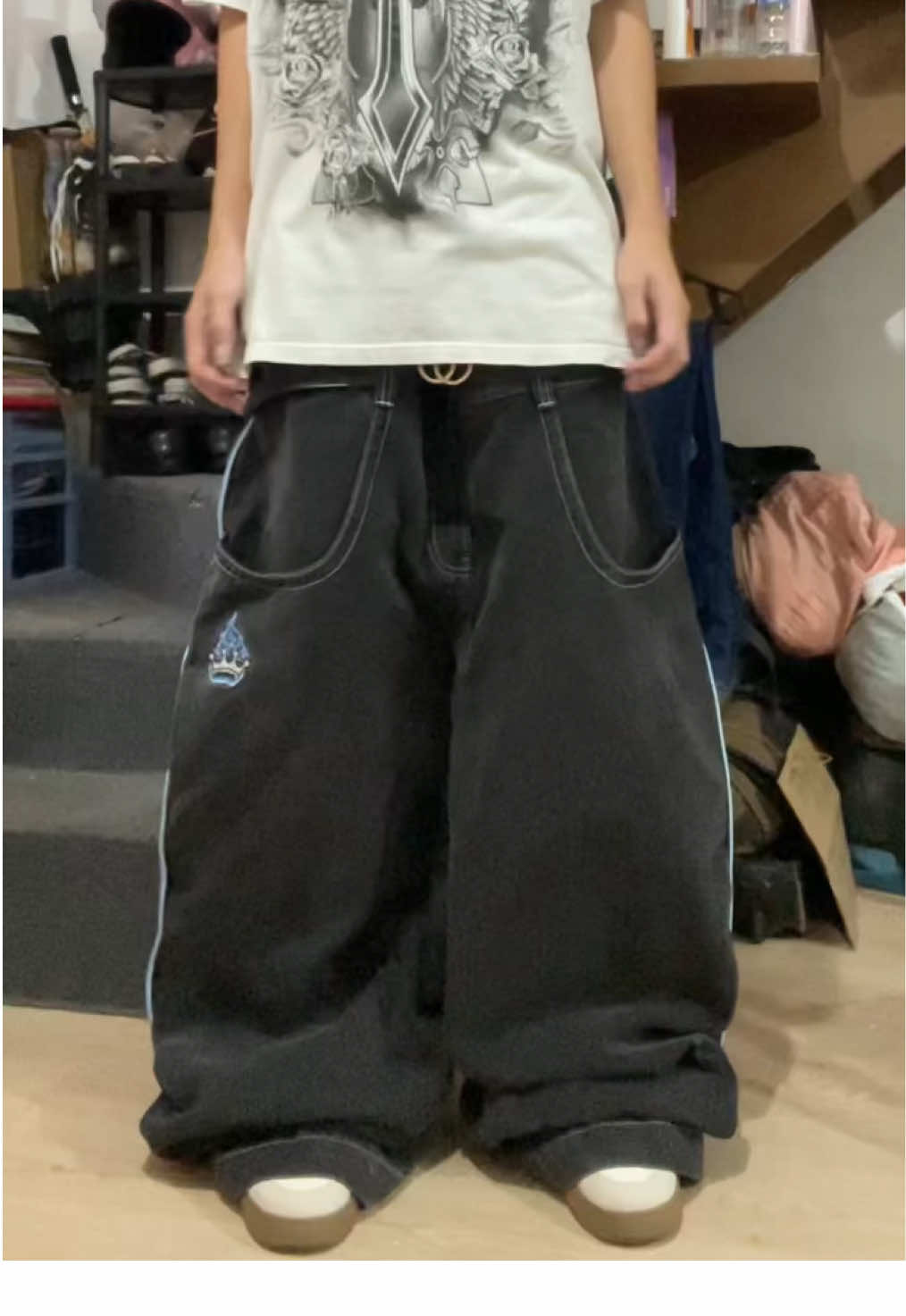 too lazy to stack this ts a size 36 big crowns tiger rep #jnco #tigerrep #fyp #affliction #OOTD 