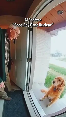 Someone used AI to make a doorbell cam scene where a sweet little dog rings the bell 🐶… then BOOM 💨 grandpa goes airborne like a Marvel stunt double. The setup had everyone fooled 😂 AI’s mixing Pixar energy with Michael Bay explosions now. 📌 Free AI Guides in bio 🚀 #AIVideos #AIHumor #ViralAI #FunnyReels #DoorbellCam        