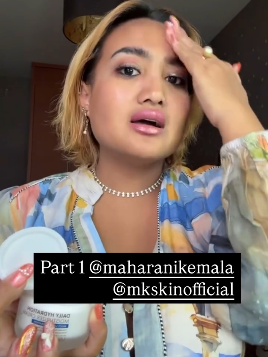 moisturizer yang dipakai kak lina cek di kerkun ini ya 😍 #mkskin #mkskinofficial #mkskinofficials #linamukherjee #maharanikemala 