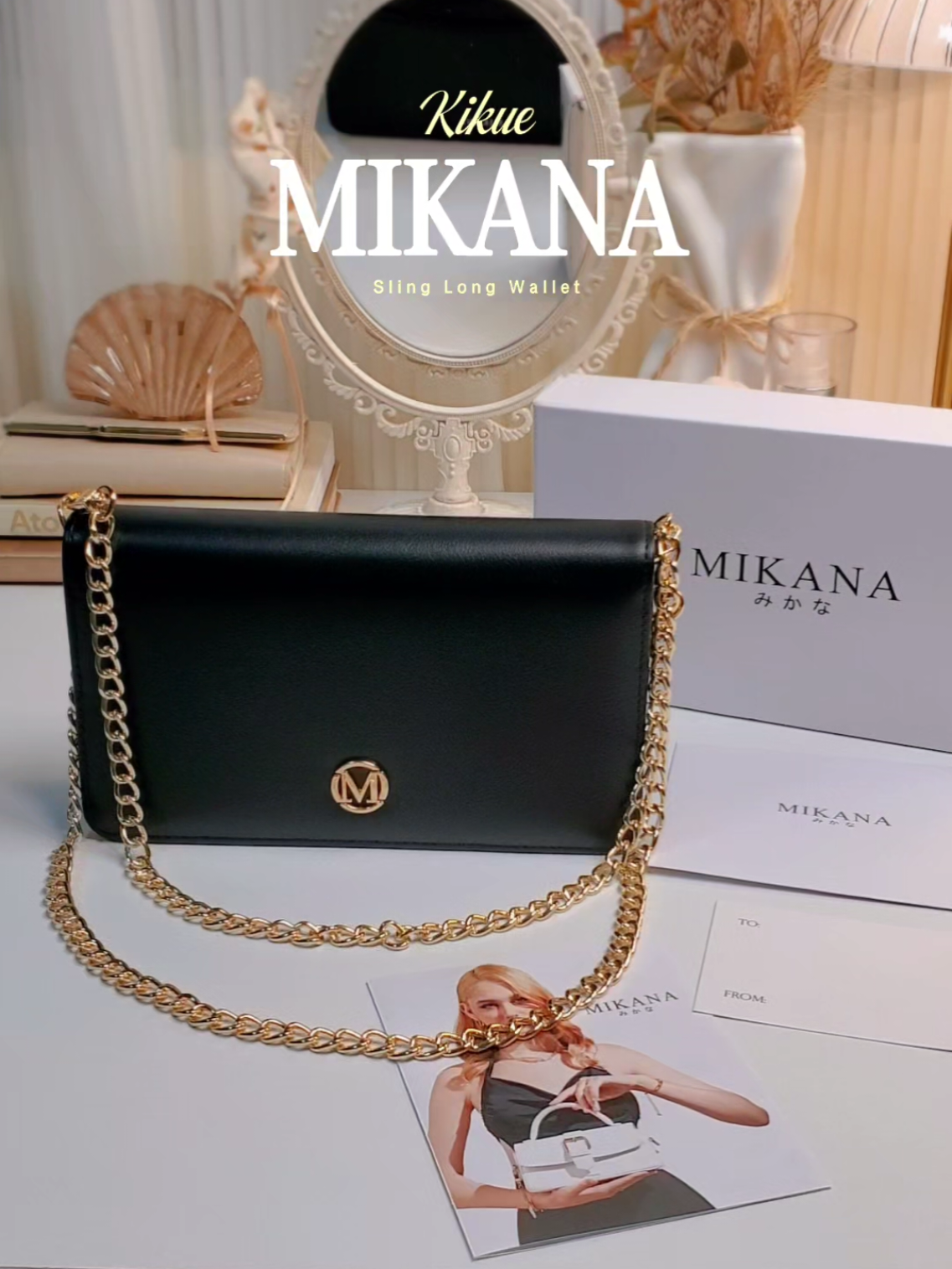 In love with the Mikana Kikue Chain Sling from @mikanajp  — elegance and function in one chic piece.✨  #MikanaCarefreeLuxury #MikanaWallet #Mikana #Kikue  #gibirecos 